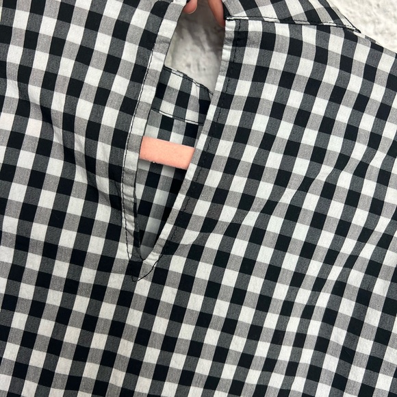 Lipslide Checkered Puff Sleeve Top S - Picture 6 of 8